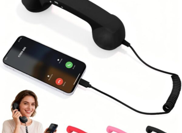 Retro Phone Handset (Black)