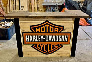 Solid 5 ft Harley Wood Bar