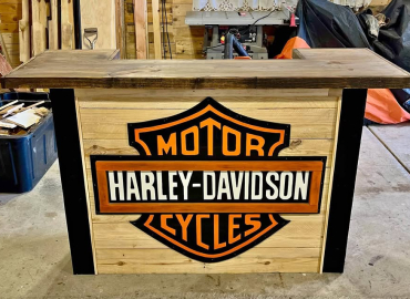 Solid 5 ft Harley Wood Bar