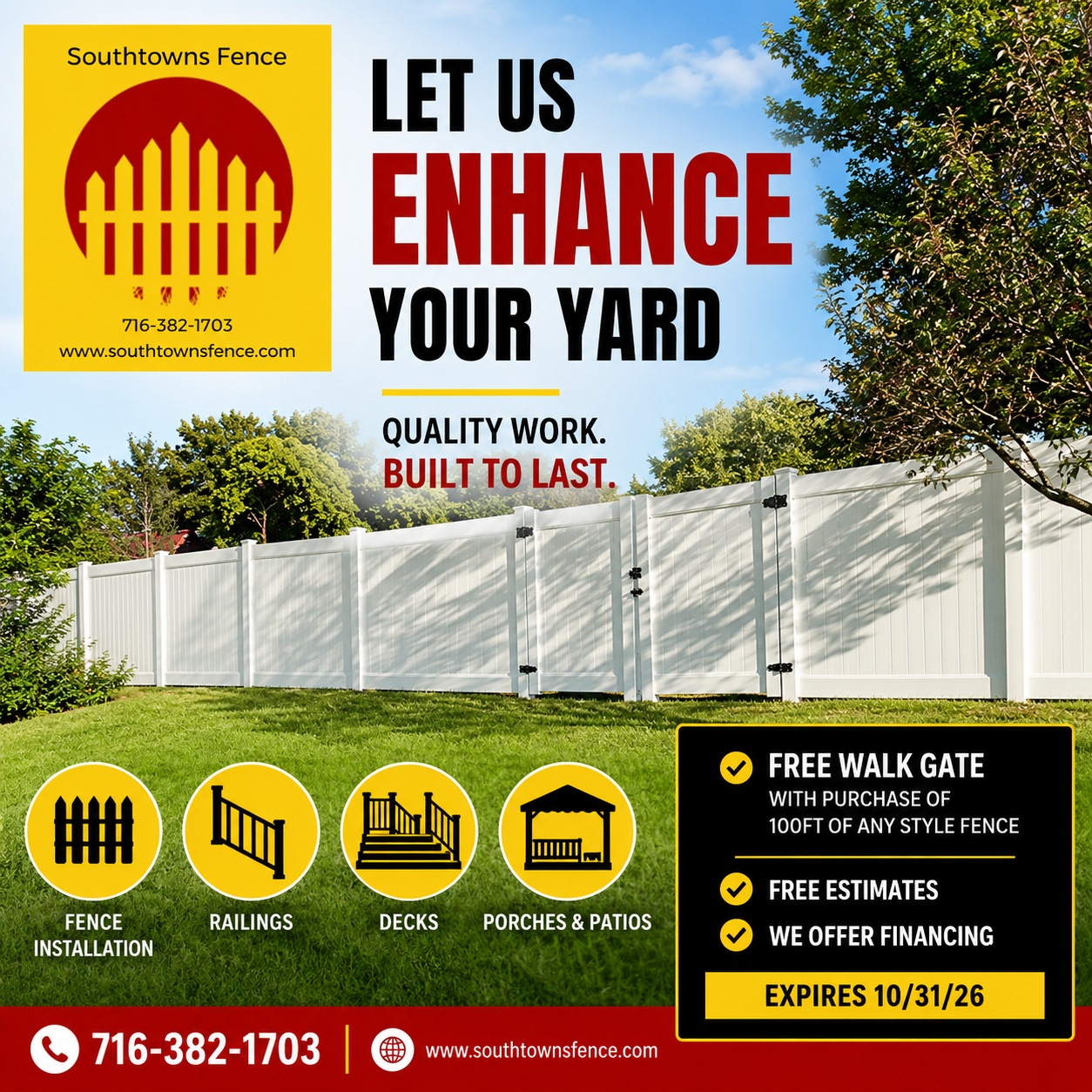 Southtowns Fence for all your fence and deck needs