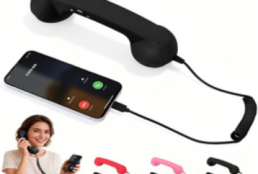 Retro Phone Handset (Black)